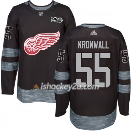 Mænd NHL Detroit Red Wings Trøje Niklas Kronwall 55 1917-2017 100th Anniversary Adidas Sort Authentic